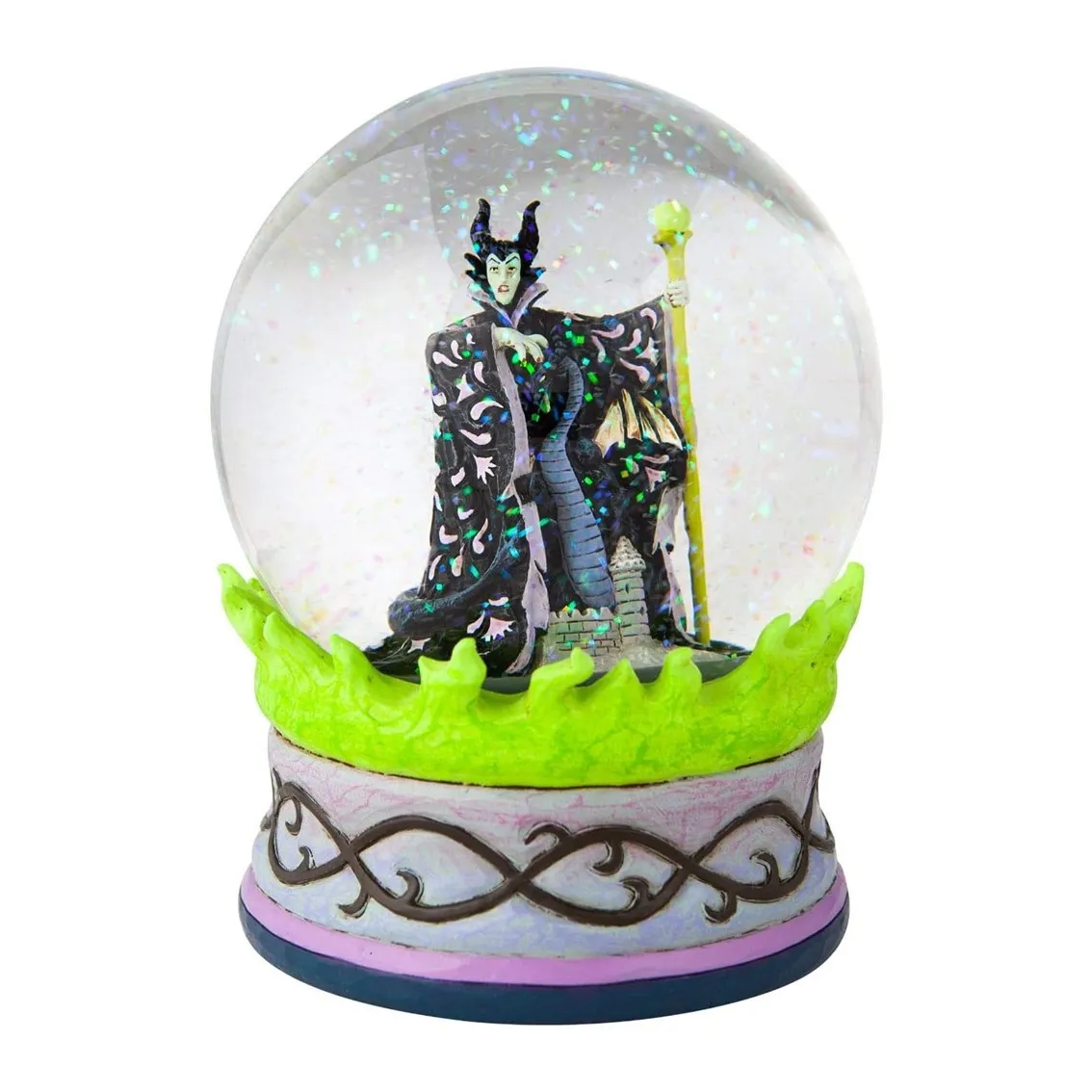 Figura bola de nieve enesco disney la bella durmiente malefica
