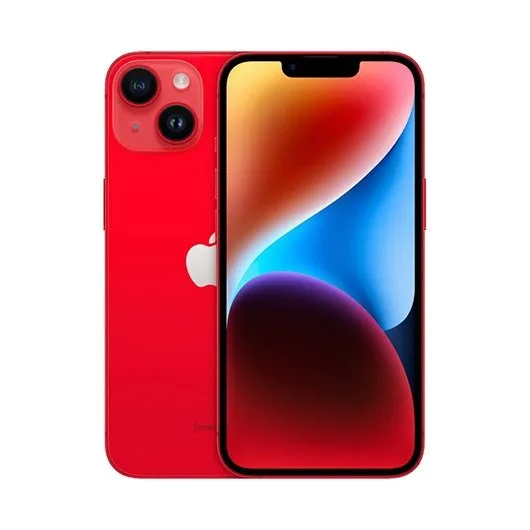 Telefono movil smartphone apple iphone 14 plus 128gb red sin cargador -  sin auriculares -  a15 bionic -  12mpx -  6.7pulgadas xdr -  5g