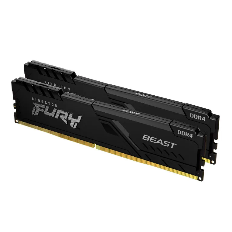Memoria ddr4 16gb 2x8gb kingston - 3600mhz - pc4 - 28800 - fury beast - negro - 1.2v