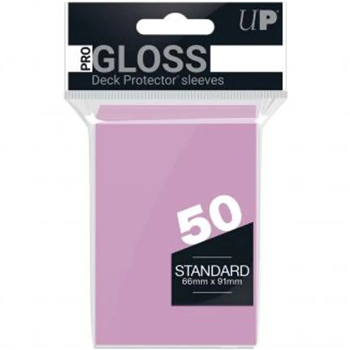 Fundas estándar ultra pro color rosa claro para cartas paquete de 50