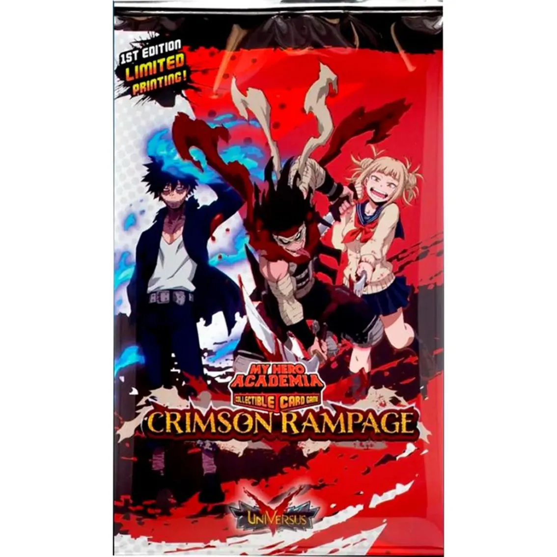Juego de cartas my hero academia booster pack crimson rampage 1 sobre