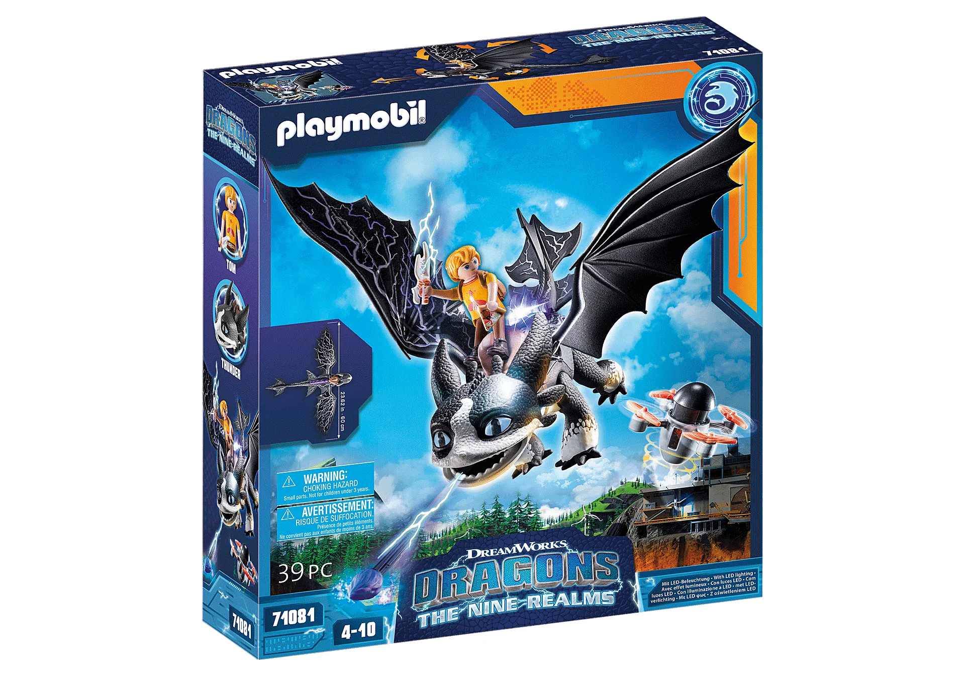 Playmobil dragones: nine ralms: thunder & tom