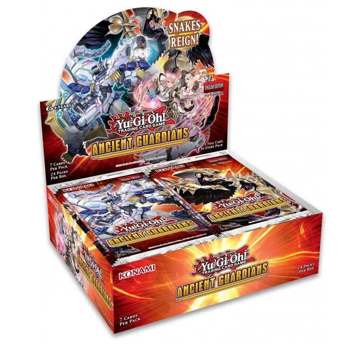 Caja de sobres de cartas yu - gi - oh ancient guardians 24 sobres inglés