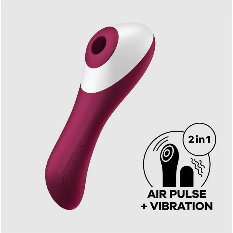 Imagen de Dual Crush Vibrador y Succionador USB Rojo