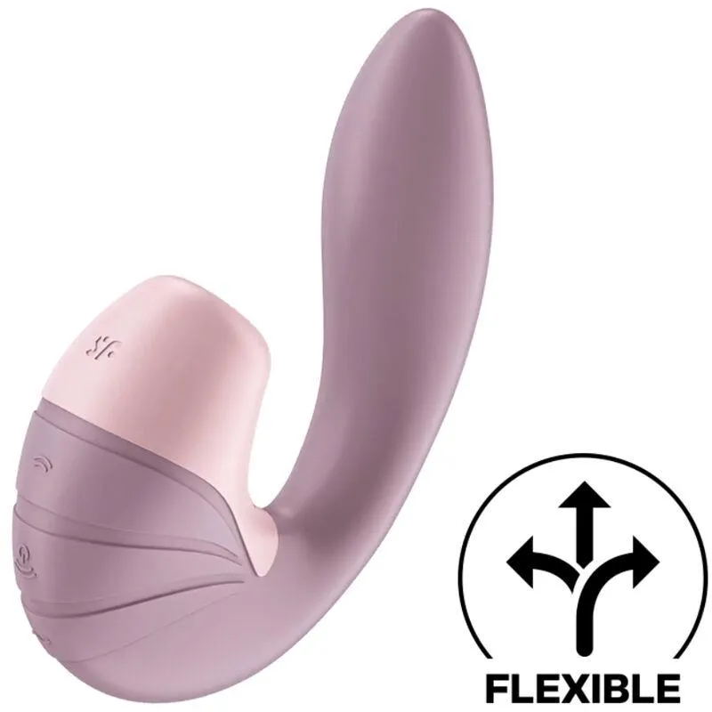 Imagen de Supernova Old Rose Succionador y Vibrador Super Flexible USB