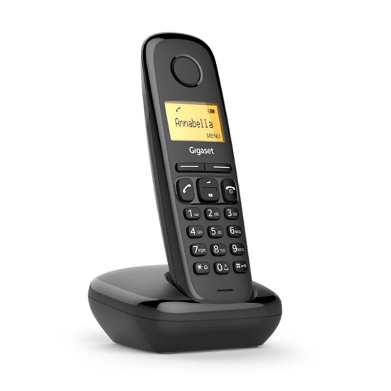 Telefono fijo inalambrico gigaset a170 negro 50 numeros agenda -  10 tonos