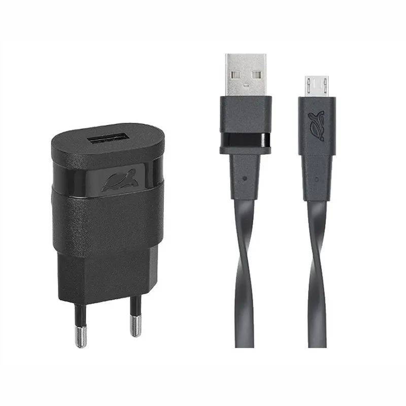 RIVACASE Adap. pared 1 usb + cable microusb negro