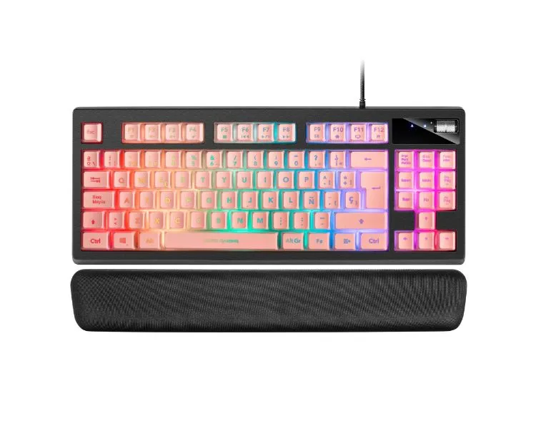 TECLADO HIBRIDO MECANICO MKAX ROSA RGB MARS GAMING