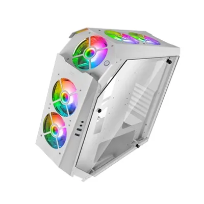 Caja ordenador mars gaming mc51 premium blanco atx 2 x usb 3.0 5 x 120mm argb