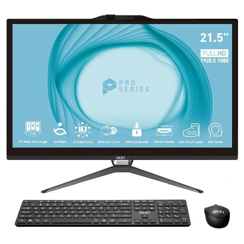 Imagen de Ordenador all in one aio msi pro ap222t - 208es i3 - 13100 8 256 w11h 22pulgadas tactil