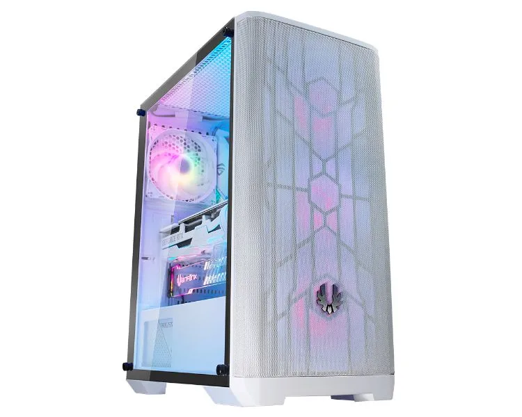 CAJA SEMITORRE ATX NOVA MESH SE TG 4A-RGB BLANCO BITFENIX