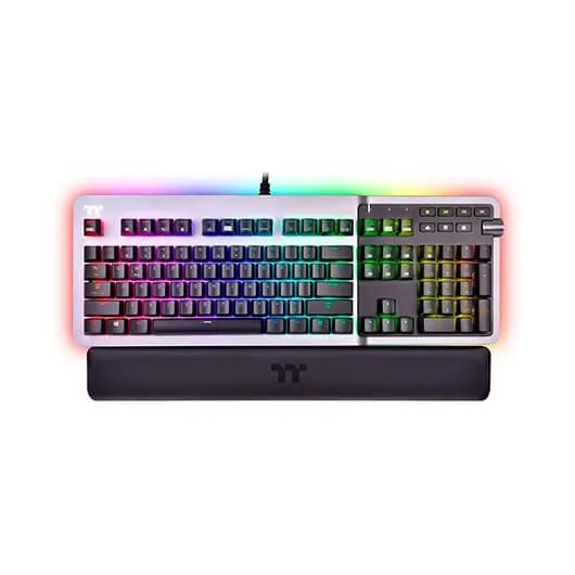 Teclado mecanico thermaltake argent k5 rgb reposamuñecas -  cherry silver