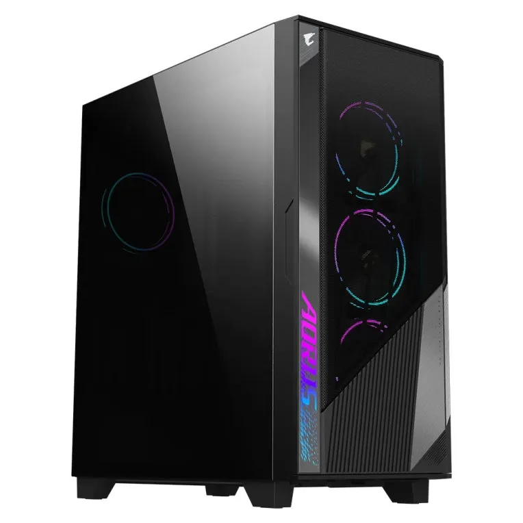 Caja ordenador gaming gigabyte ac500g atx 2 x usb 3.0 1 x usb tipo c rgb s - f negro