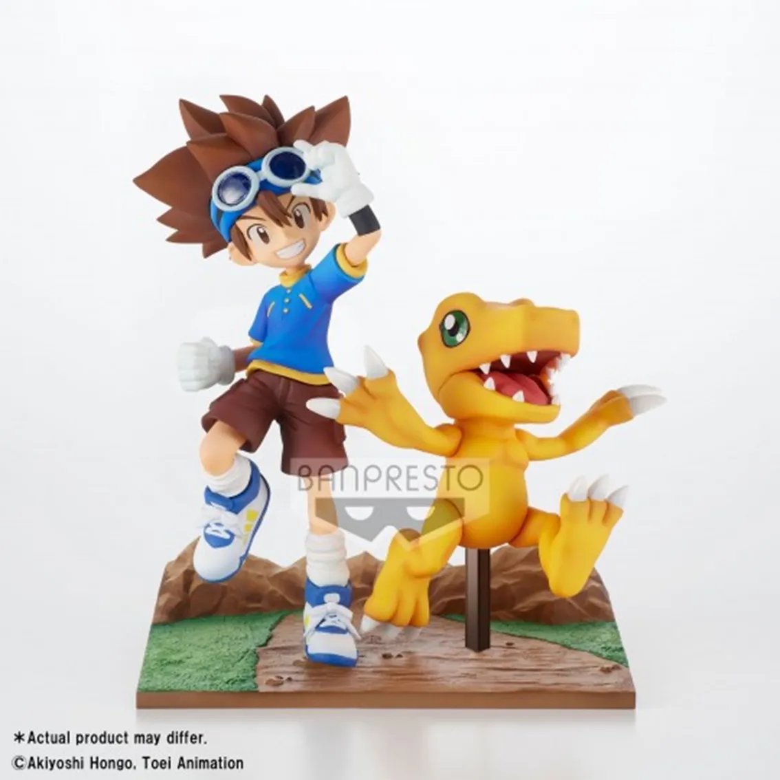 Figura banpresto digimon adventure dxf adventure archives taichi & agumon