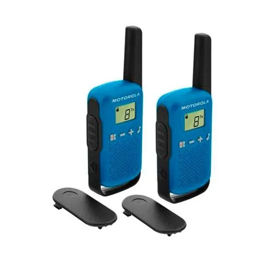 Walkie talkie motorola tlkr - t42 blue packs 2  pmr446 -  8km -  16canales -  500mw -  clip cinturon