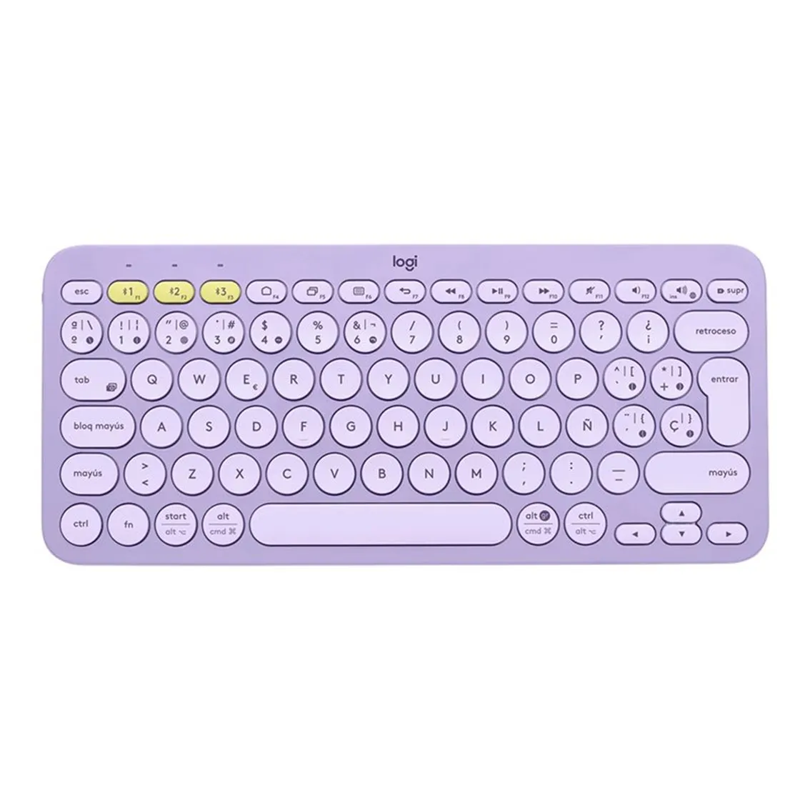 Teclado logitech k380 multidispositivo wiresless inalambrico bluetooth lavanda