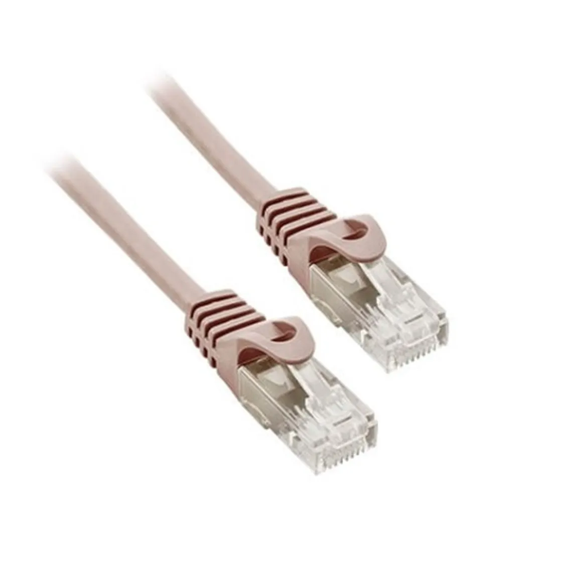 Cable de red rj45 phasak 0.5m -  macho - macho -  cat.6 -  utp -  chapados oro -  gris