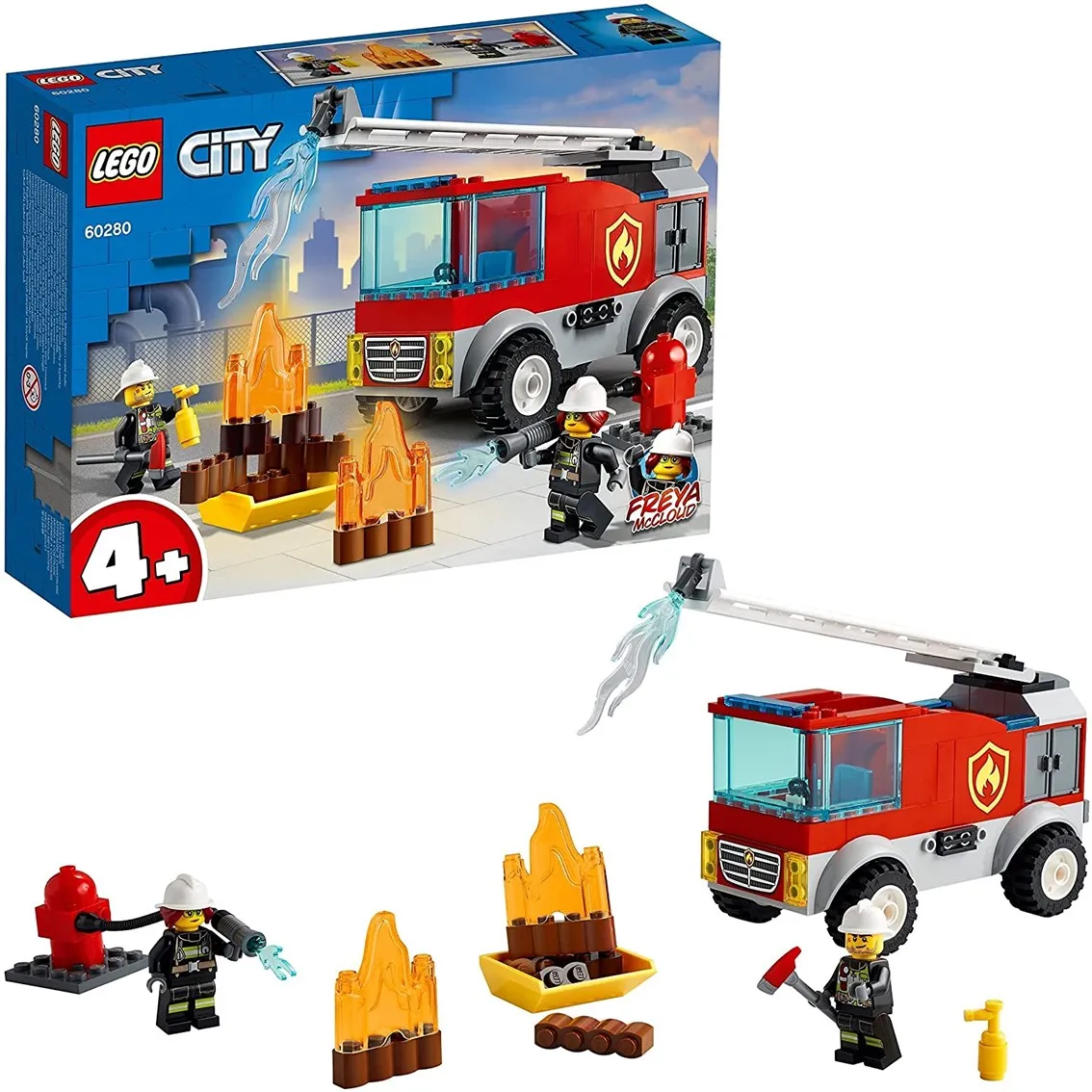 Lego city camión de bomberos con escalera