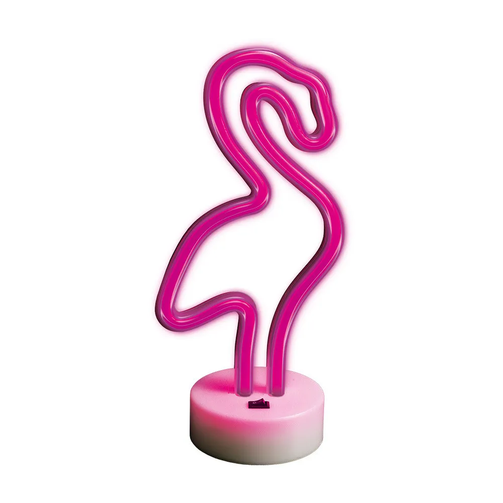 Imagen de Lampara forever neon led on a stand flamingo pink