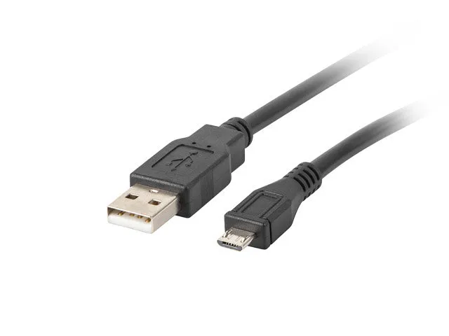 Cable usb lanberg 2.0 macho - micro usb macho 3m negro