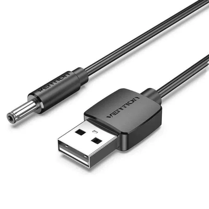 CONVERSOR USB/M DC 3.5 MM/M 1 M NEGRO VENTION