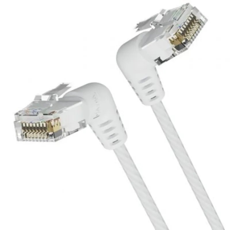 CABLE DE RED LATIGUILLO ACODADO RJ45 UTP CAT6A AWG32 1.5 M BLANCO VENTION
