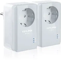 Pack x2 adaptadores de red linea electrica 500mbps powerline con enchufe tp - link