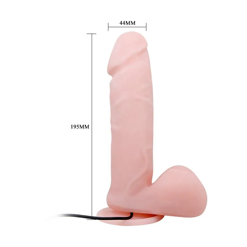 Dildo con Vibración y Rotación con Control Remoto