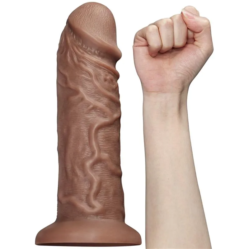 Dildo King 10.5 con Vibración Chubby Marrón