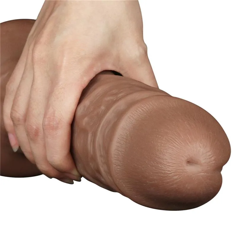 Dildo King 10.5 con Vibración Chubby Marrón