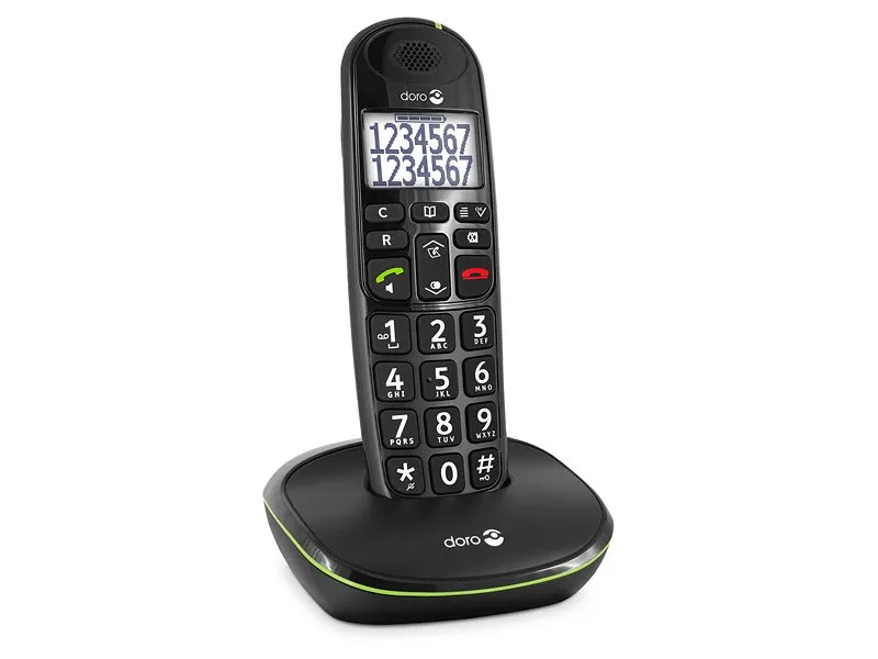 Telefono fijo doro phone easy 110 1 inalambrico negro