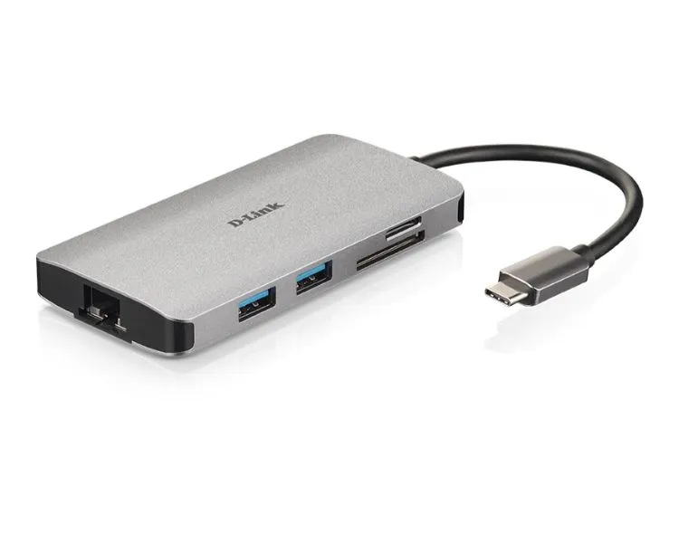 Hub d - link dub - m810 3 usb 3.0 hdmi rj45 usb tipo c lector sd microsd