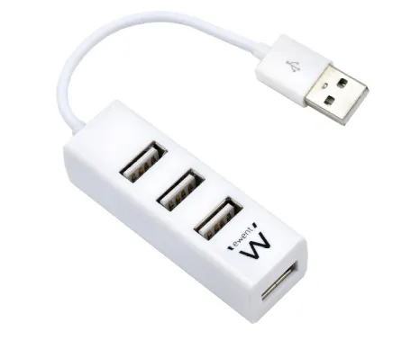 Mini hub usb ewent 4 puertos - usb 2.0 - blanco