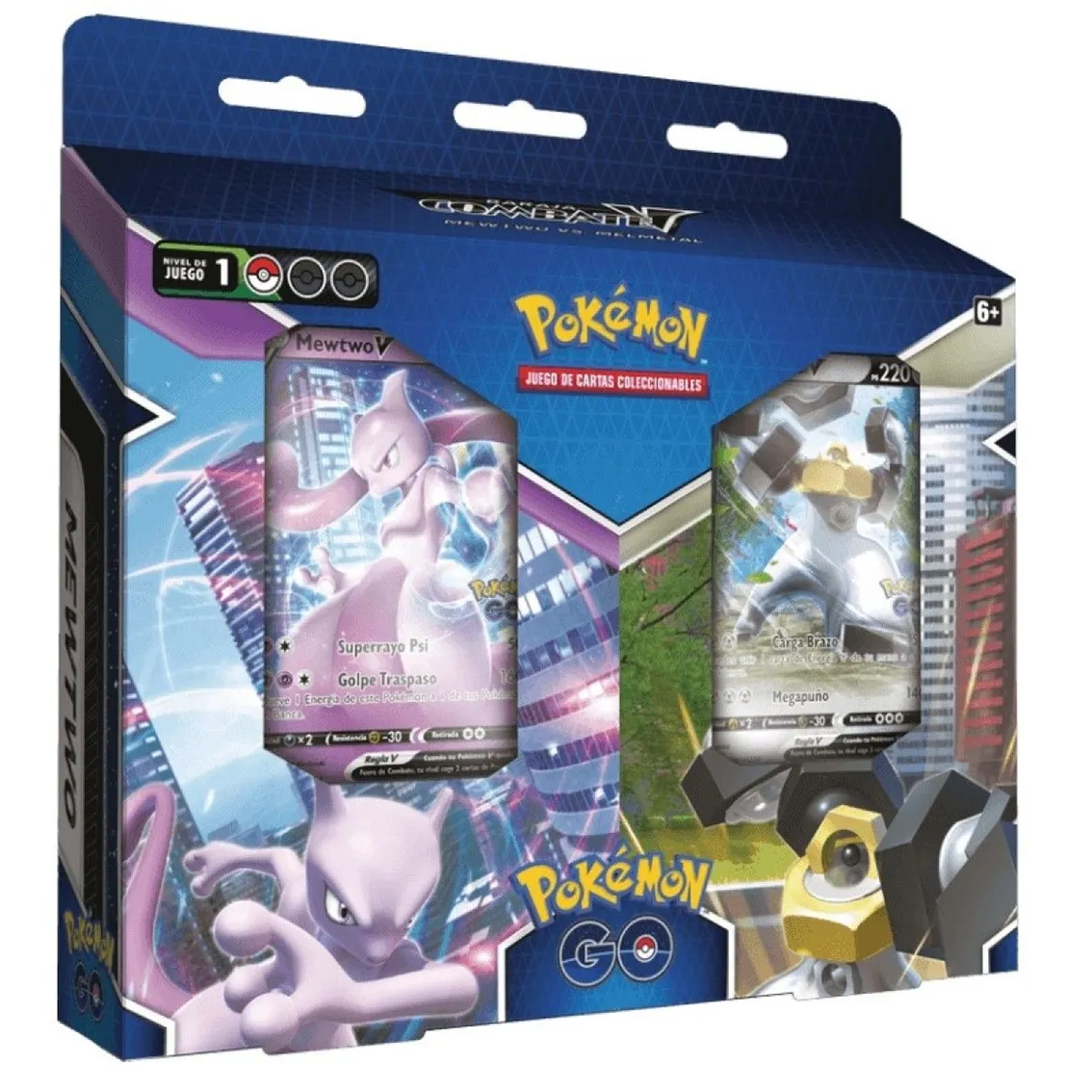 Juego de cartas pokemon tcg pokemon go baraja de combate mewtwo vs melmetal español