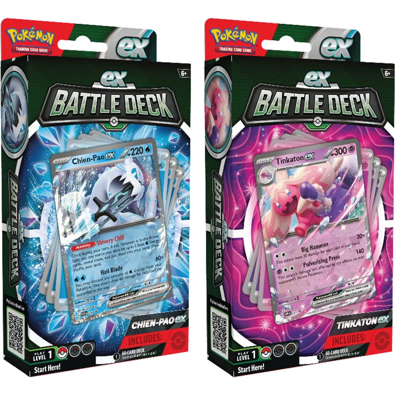 Juego de cartas pokemon tcg ex battle deck chien - pao & tink aton