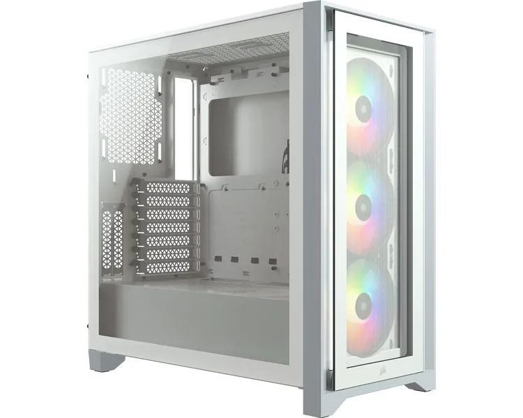 CAJA SEMITORRE ATX ICUE 4000X RGB TG WHITE CORSAIR