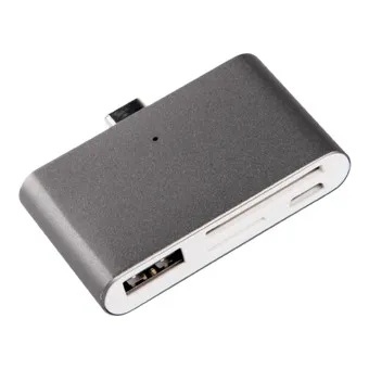 Adaptador silver ht usb tipo c 2 en 1 (usb - sd - tc) dark grey