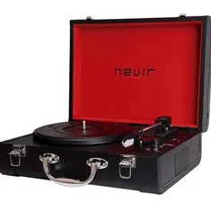 Tocadiscos portatil bluetooth nevir nvr - 804vbue  negro