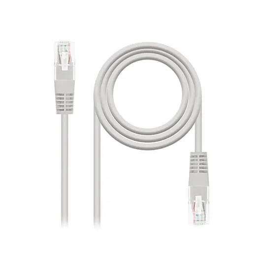 Latiguillo cable red utp cat5e rj45 nanocable 15m -  macho - macho -  gris