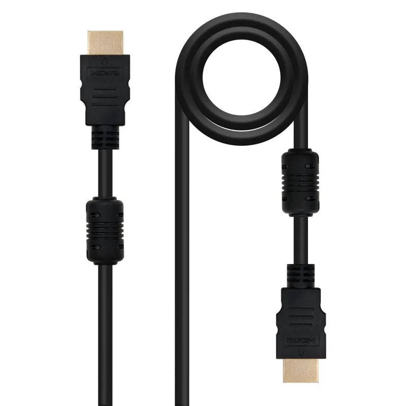 CABLE HDMI V1.4 (ALTA VELOCIDAD/HEC) FERRITA TIPO A/M-A/M BLACK 1.8M NANOCABLE