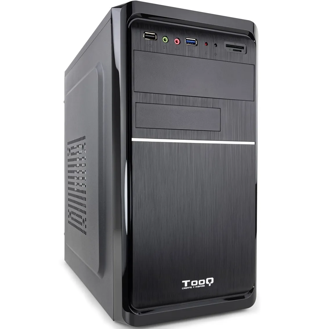 Imagen de Caja ordenador tooq tqc - 4735u3c - b micro atx mini itx fuente atx 500w incluida