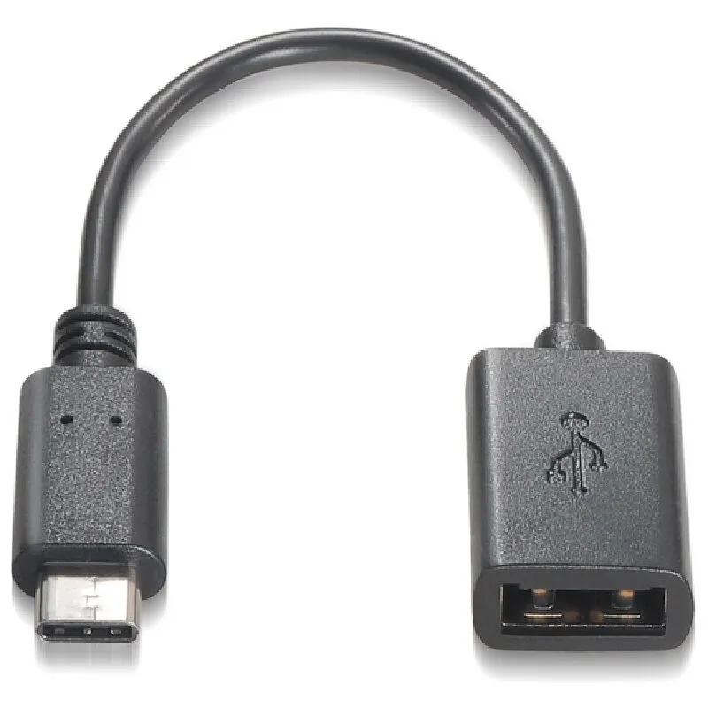 Cable usb tipo c a usb 2.0 nanocable 0.15m -  macho - hembra -  negro