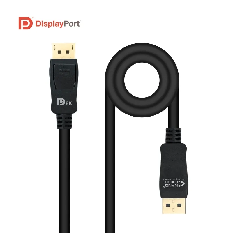 CABLE DISPLAYPORT 1.4 DP/M-DP/M NEGRO 1.5 M NANOCABLE