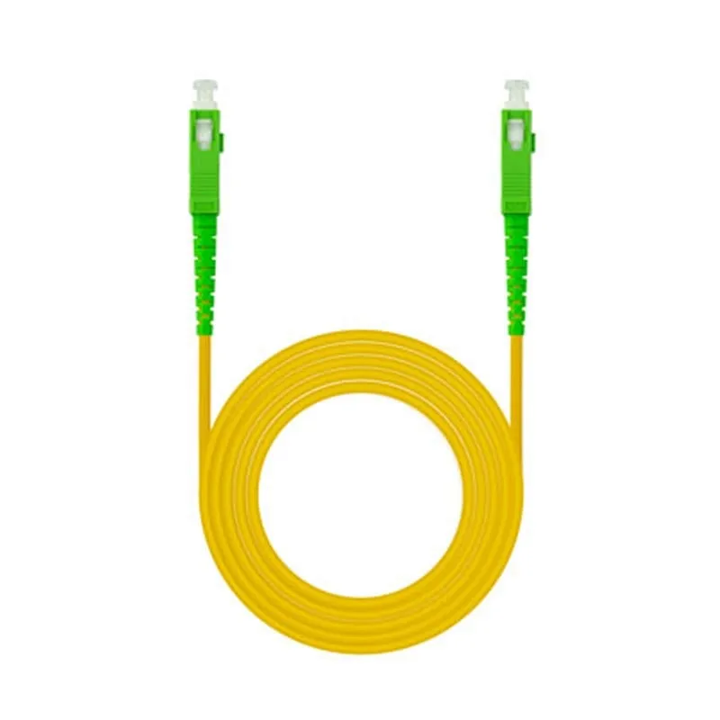 CABLE DE FIBRA OPTICA SC/APC A SC/APC SIMPLEX LSZH 3 M AMARILLO NANOCABLE