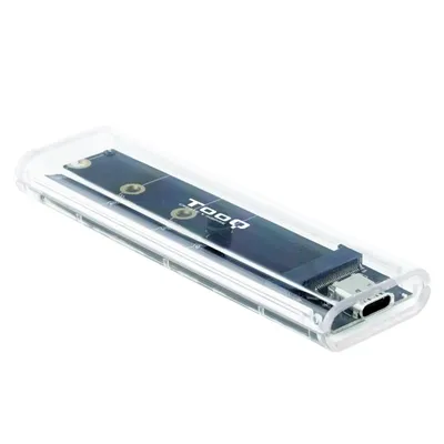 Caja externa tooq ssd m.2 ngff - nvme transparente rgb
