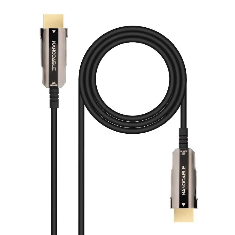 Cable hdmi 4k nanocable 10m -  macho - macho fibra optica