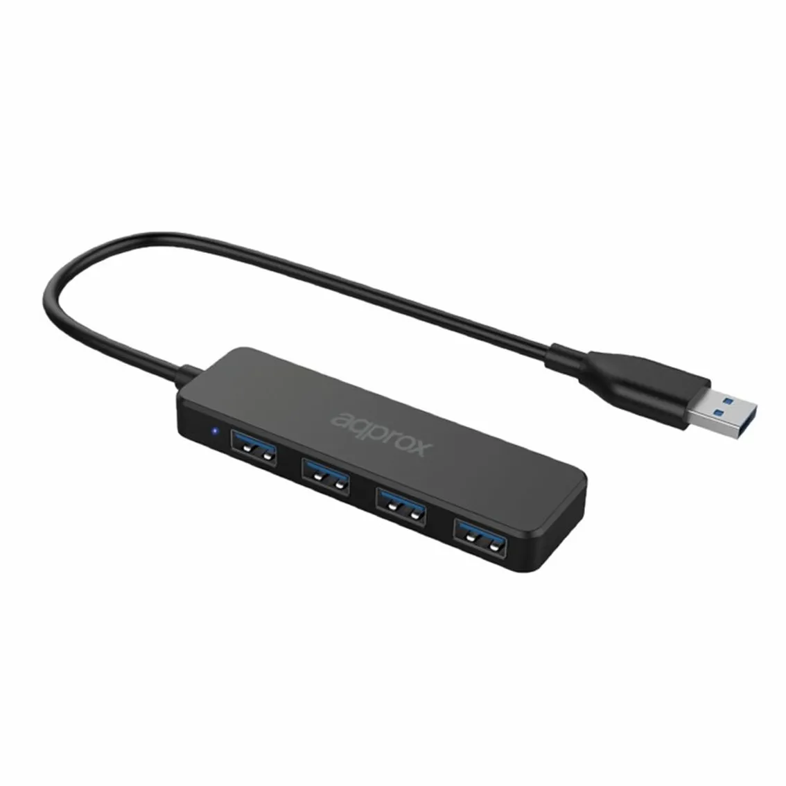 HUB 4 PUERTOS USB 3.0 NEGRO APPROX
