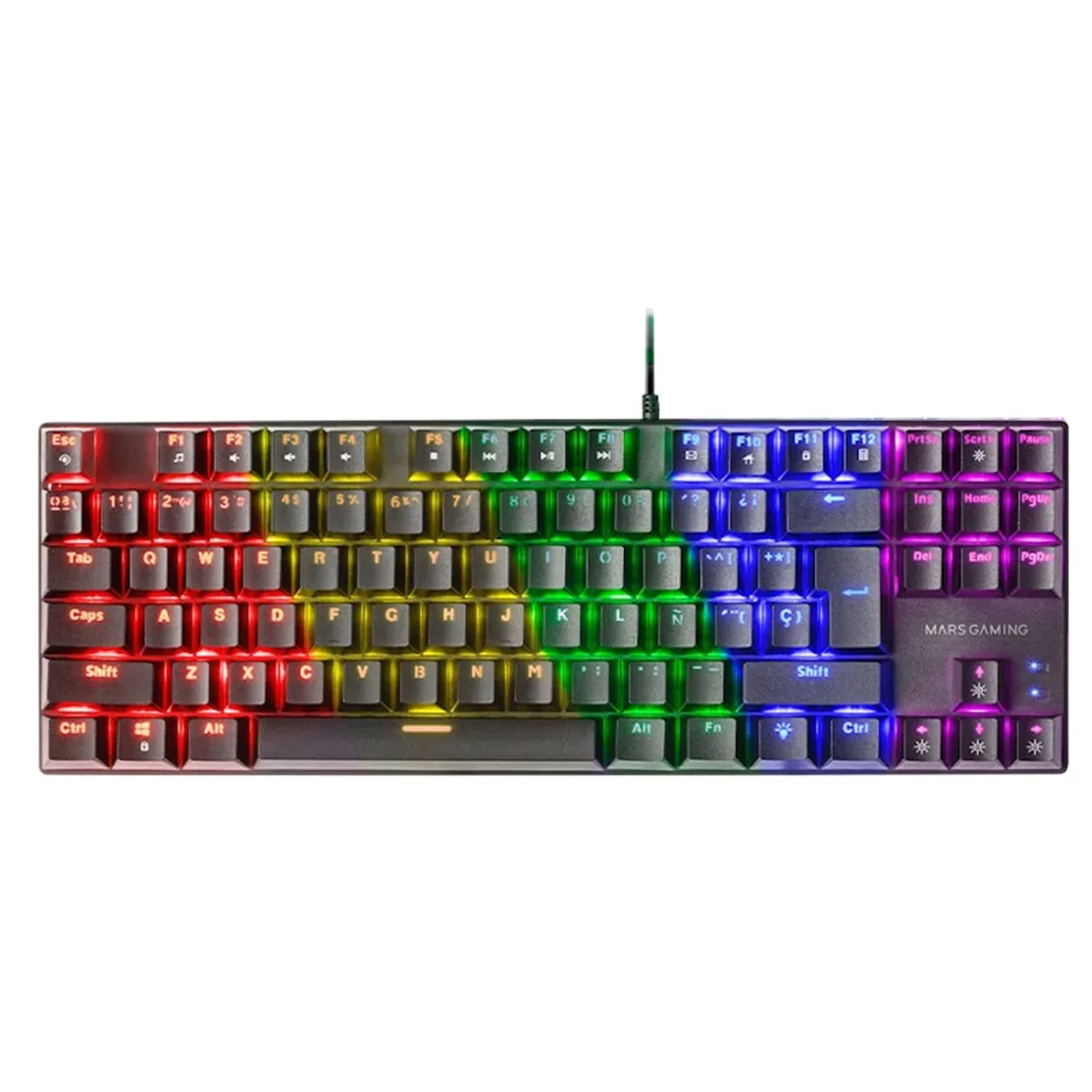 TECLADO MECANICO MK80 ANTI-DUST RED FRGB NEGRO MARS GAMING