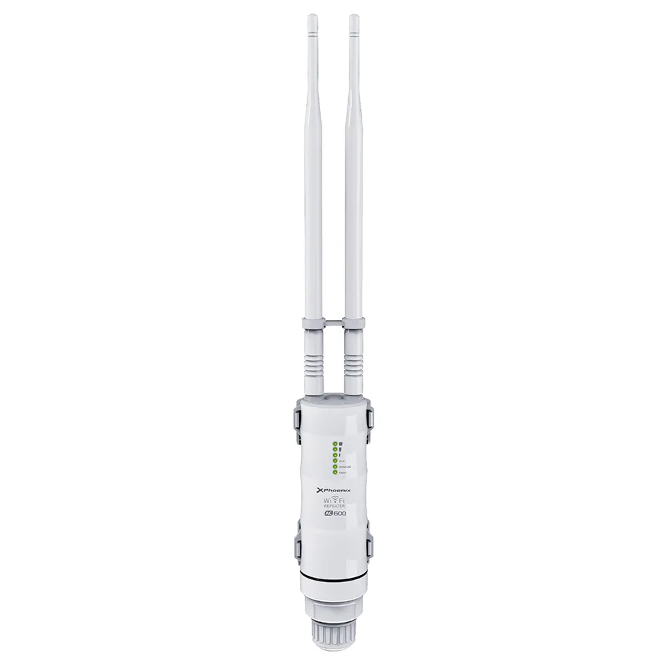 Repetidor - extensor de cobertura - router - punto de acceso para exteriores outdoor  phoenix phw - repeater600out wifi a -  an - g - b n 600mbps 2.4 - 5ghz  2 antenas - wan - lan - poe - resistente agua ip65