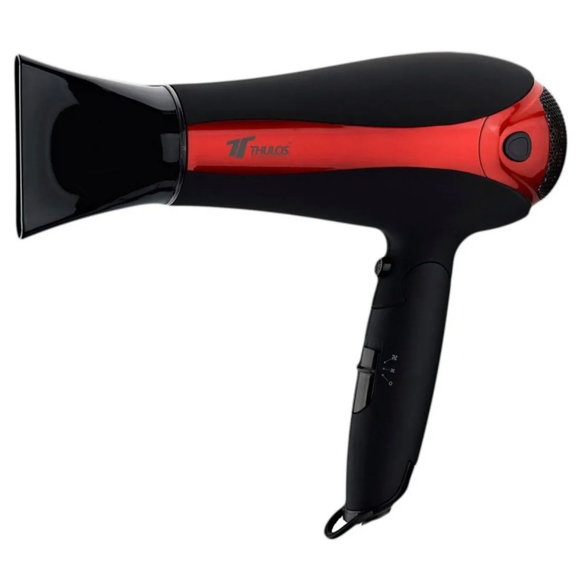 Imagen de Secador de pelo thulos th - hd2000 negro - rojo 2000w ionico